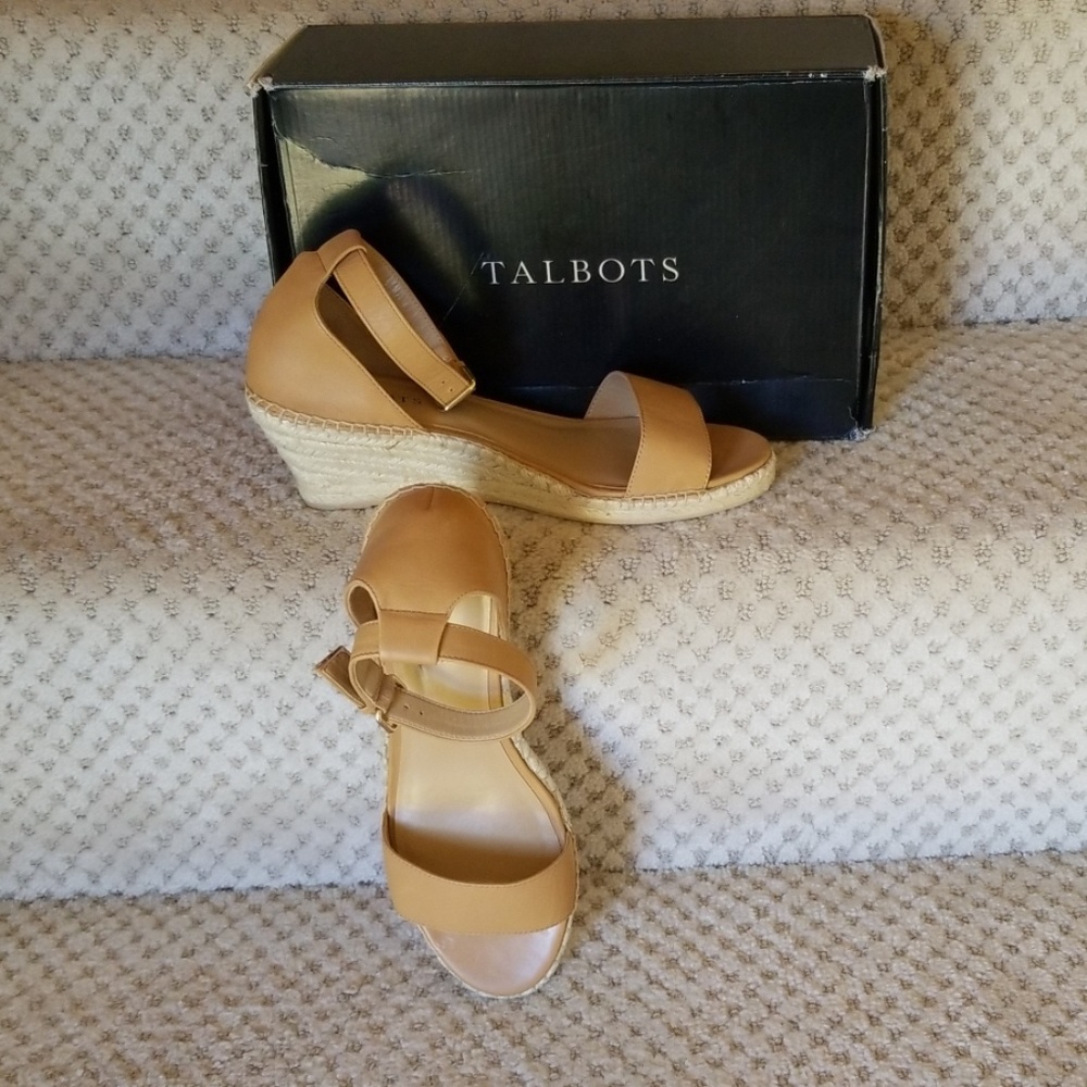 Talbots Lyndsay Leather Espadrille 9 1/2M